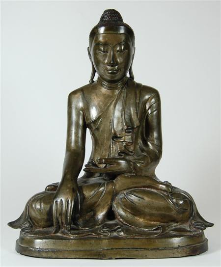 Appraisal: A th century Burmese bronze figure of Buddha Mandalay period