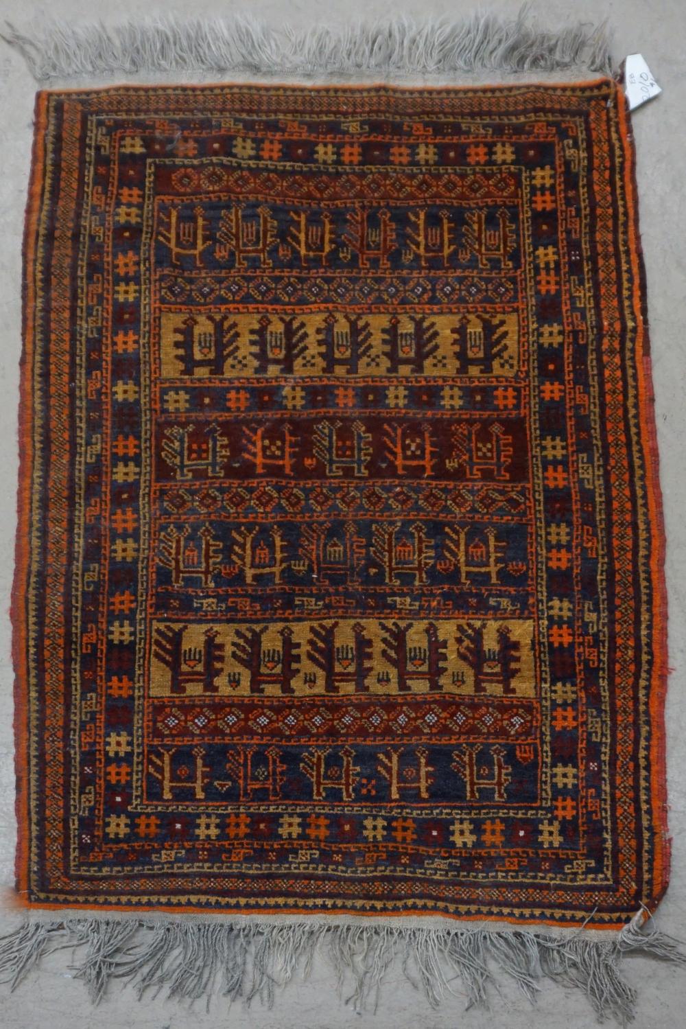 Appraisal: AFGHAN RUG FT IN X FTAfghan Rug Dimensions ft in