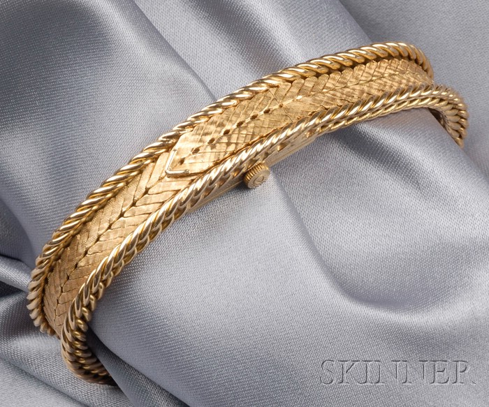 Appraisal: Lady's kt Gold Covered Wristwatch Gubelin designed as an elegant