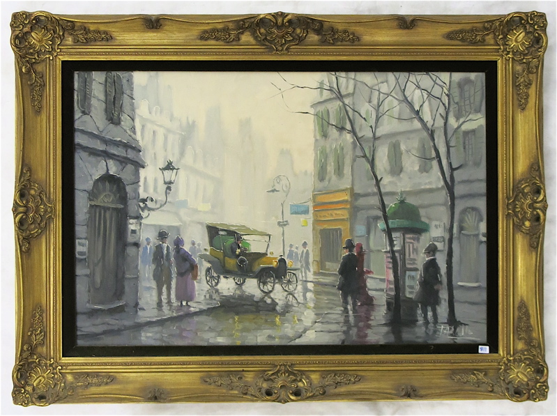 Appraisal: RODOLFO TARALLO OIL ON CANVAS Uruguay born Street scene with