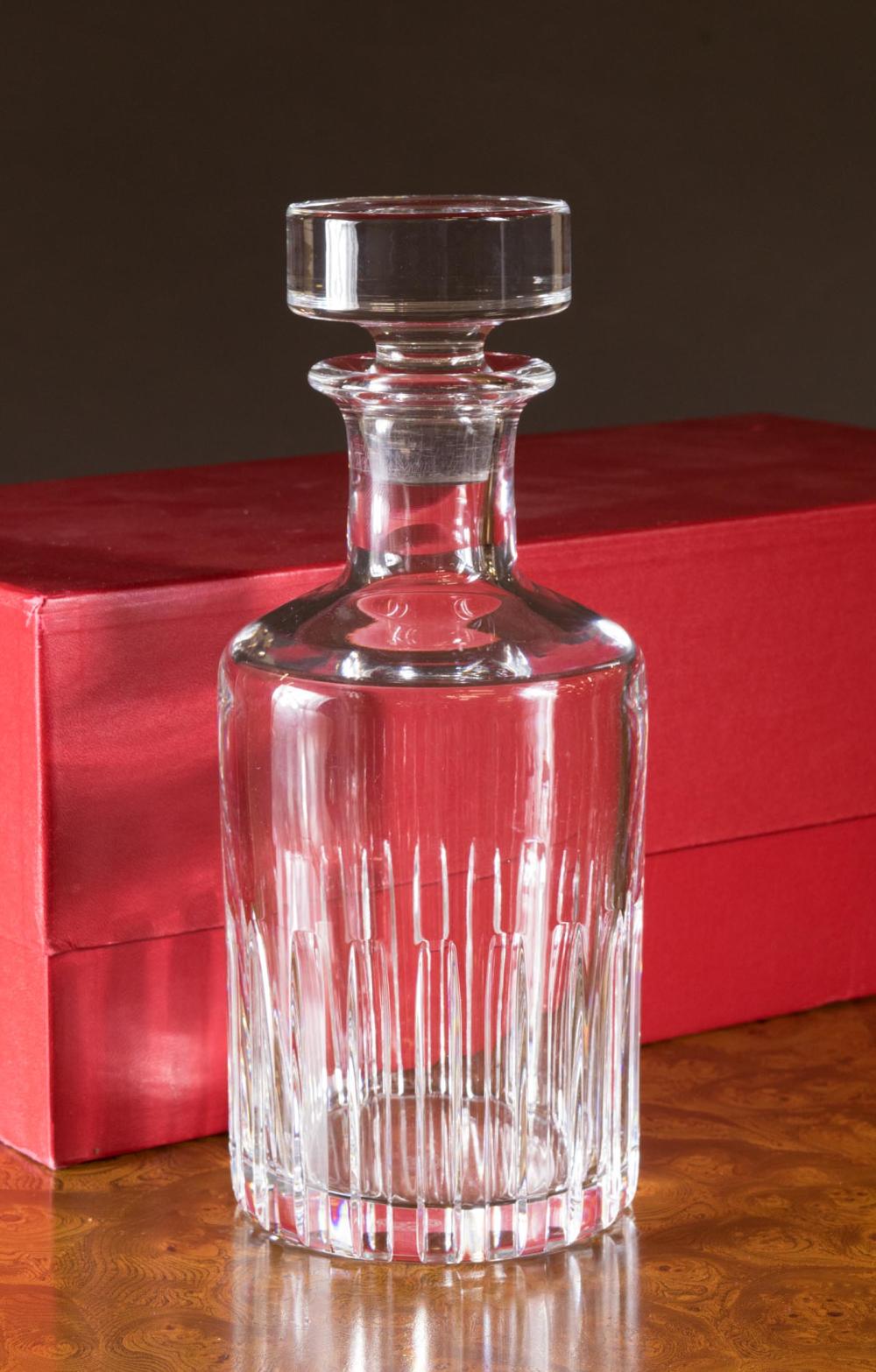 Appraisal: BACCARAT ROTARY CUT CRYSTAL DECANTER includes the original box Height