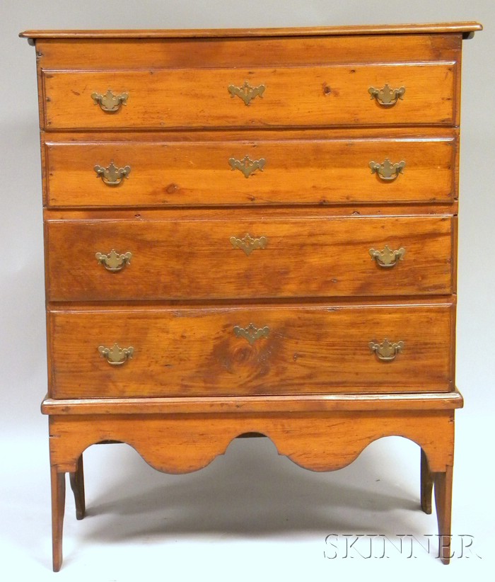 Appraisal: Cherry Blanket Chest over Two Long Drawers ht wd in