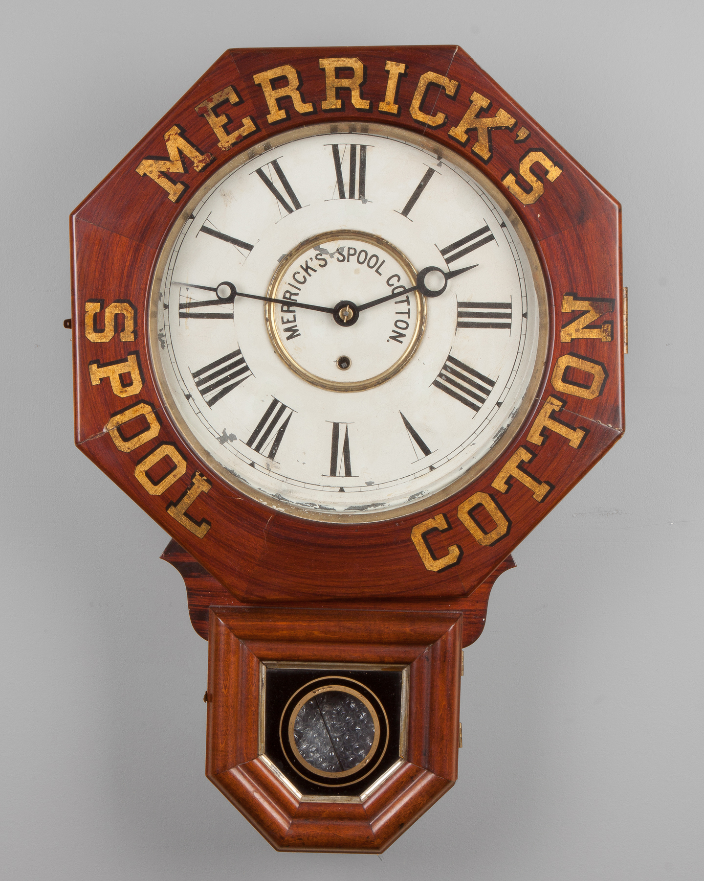 Appraisal: Merricks Spool Cotton Advertising Wall Clock Made by New Haven