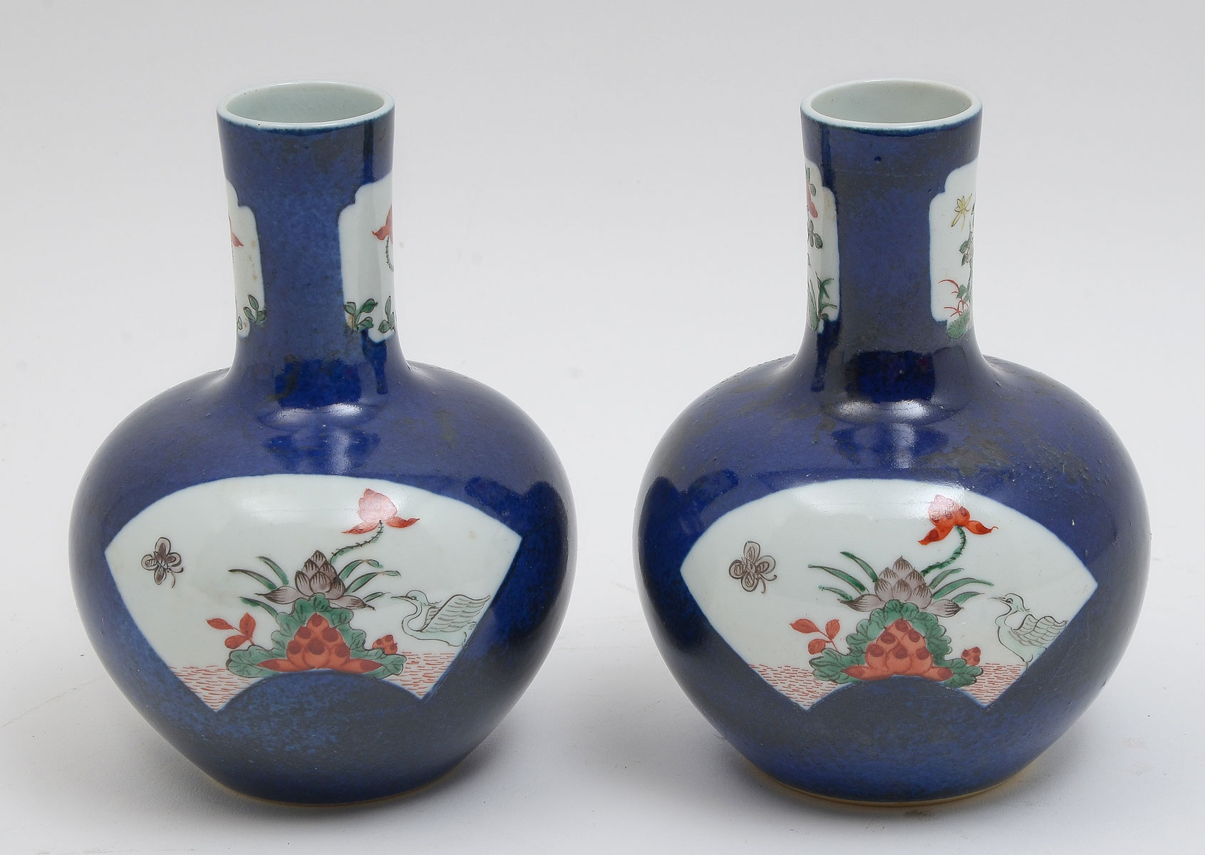 Appraisal: PAIR OF CHINESE COBALT BLUE GLAZED VASES Pair of Chinese