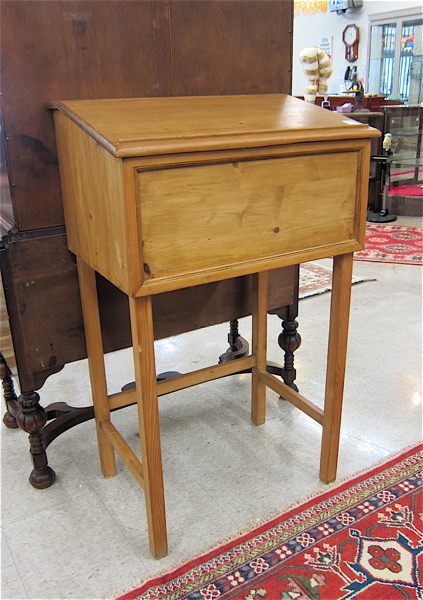 Appraisal: PINE LIFT-TOP LECTERN DESK a slant-top rectangular box-like desk on