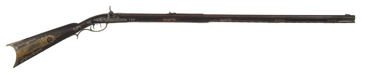 Appraisal: MINIATURE BEDFORD-STYLE FULL STOCK RIFLE Cal - oct bbl Engraved