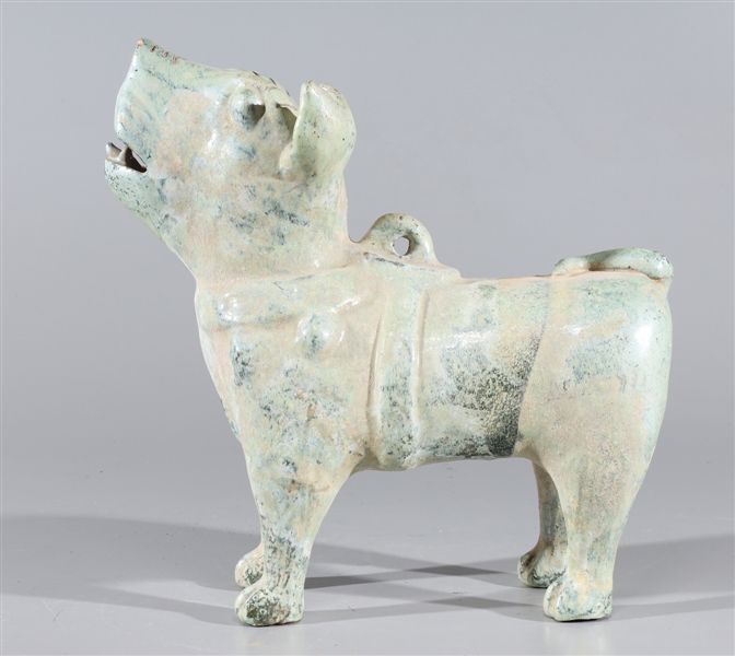 Appraisal: Chinese early style glazed ceramic dog figure overall good condition