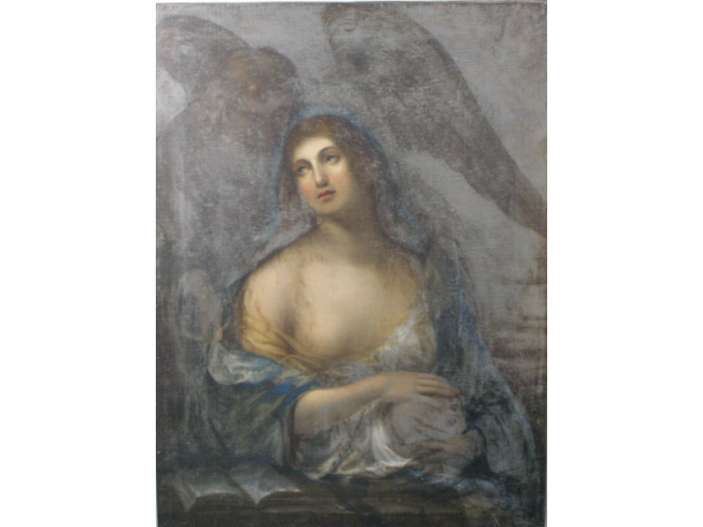 Appraisal: Italian School th c Mary Magdalene and Angel oil on