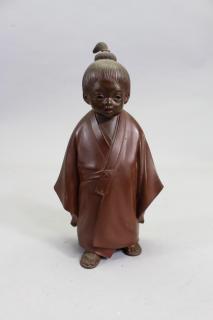 Appraisal: Signed Early th C Bronze Japanese Child Figure Signed Early