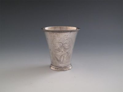 Appraisal: An th century Swedish silver beaker maker's mark of B