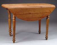 Appraisal: DROP LEAF FRENCH VICTORIAN STYLE TABLE Last half of the