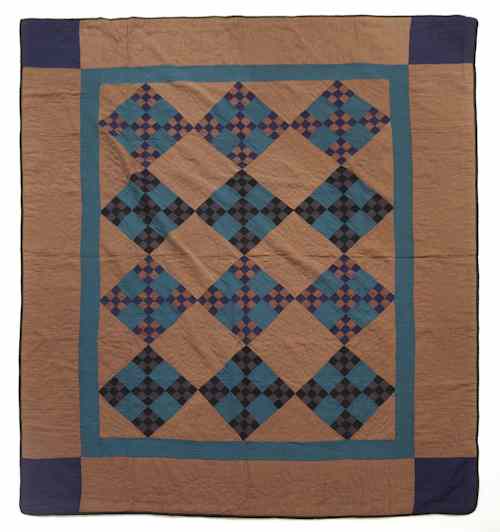 Appraisal: Mifflin County Pennsylvania Amish pieced double nine patch quilt early