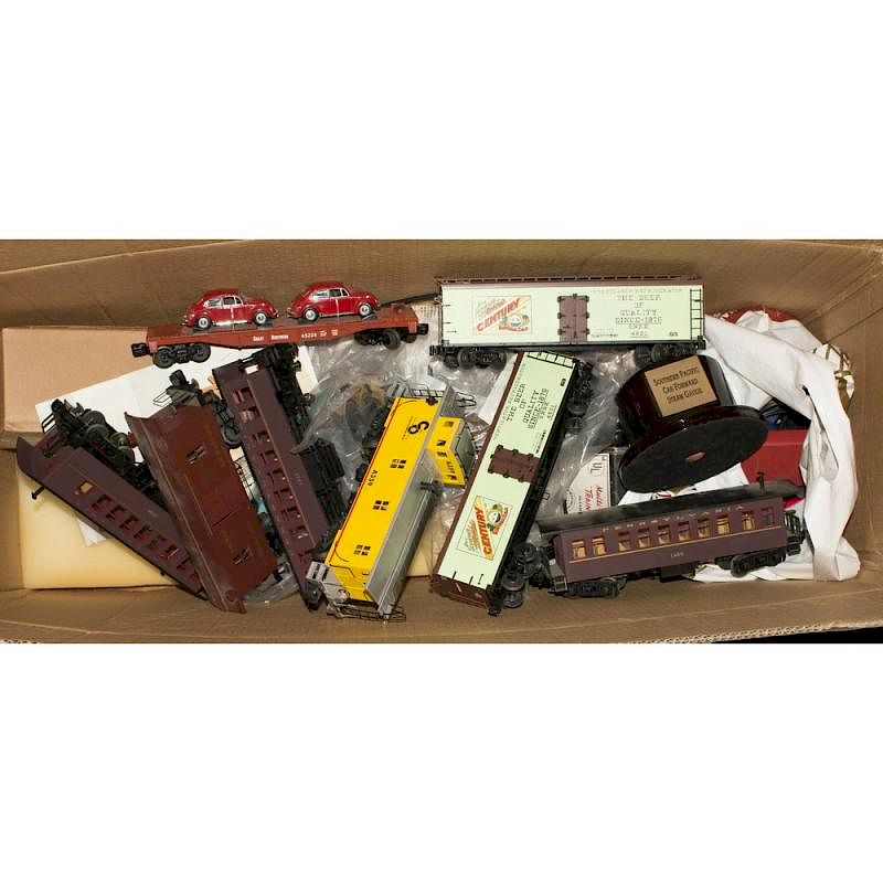 Appraisal: Box Lot Assorted Train Cars Large box lot of assorted