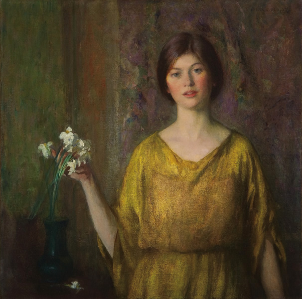 Appraisal: OLINSKY IVAN American - Young Woman in Yellow oil on