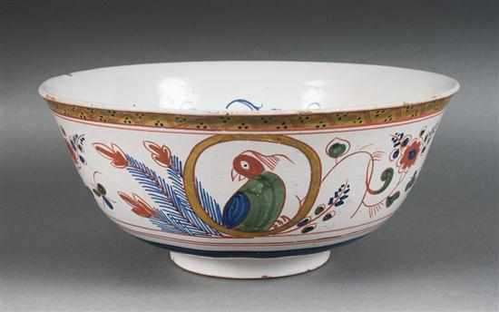 Appraisal: Dutch polychrome Delftware bowl bearing the marks of De Metale