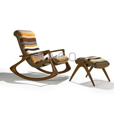 Appraisal: VLADIMIR KAGAN VLADIMIR KAGAN DESIGNS INC Rocking chair and ottoman