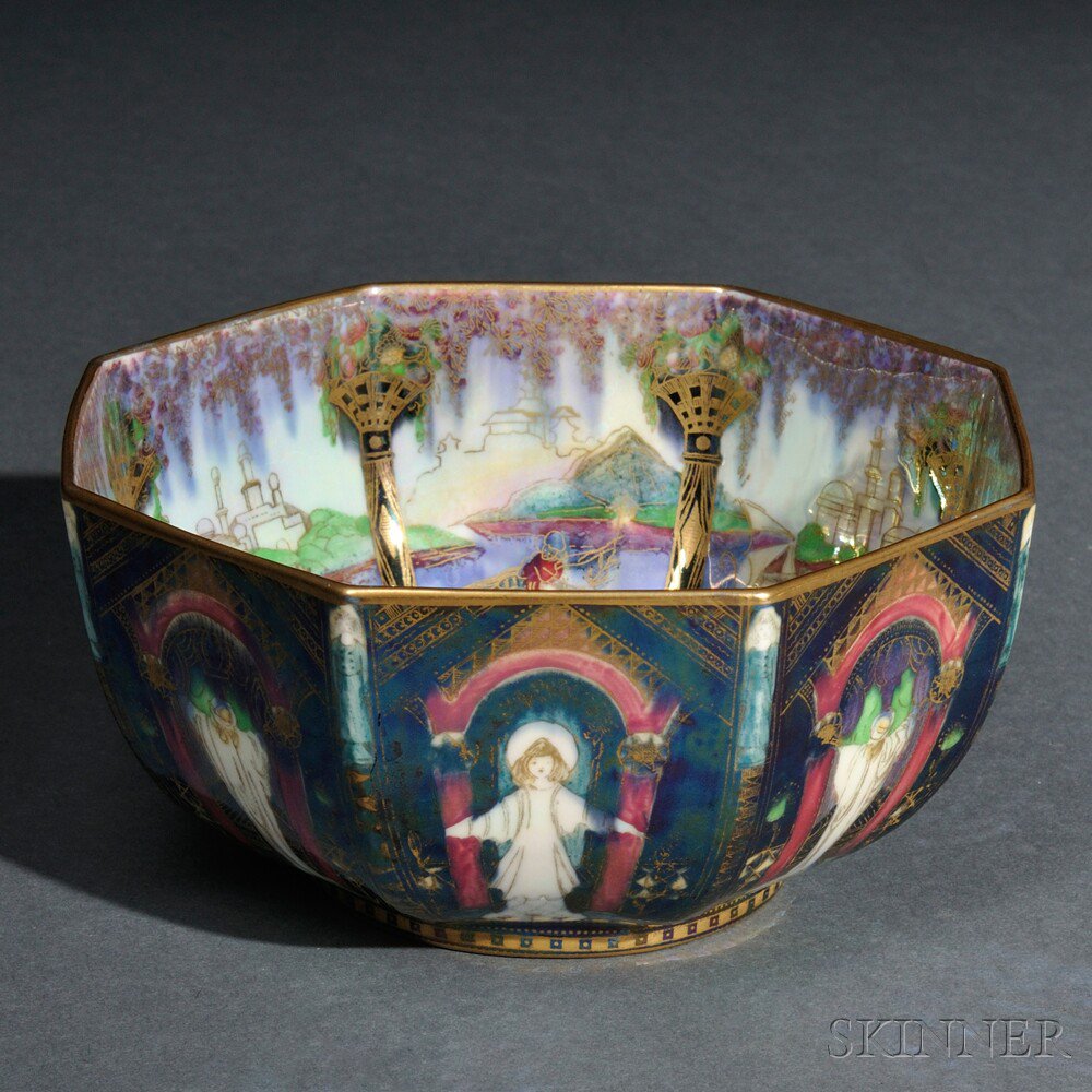 Appraisal: Wedgwood Fairyland Lustre Octagonal Bowl England c pattern Z with