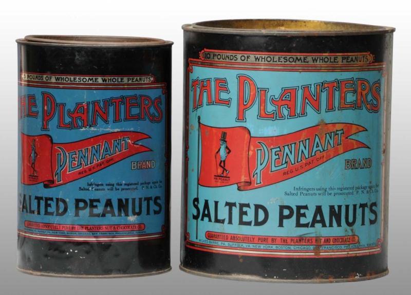 Appraisal: Lot of Planters Peanut Tins Description Includes one five-pound pennant