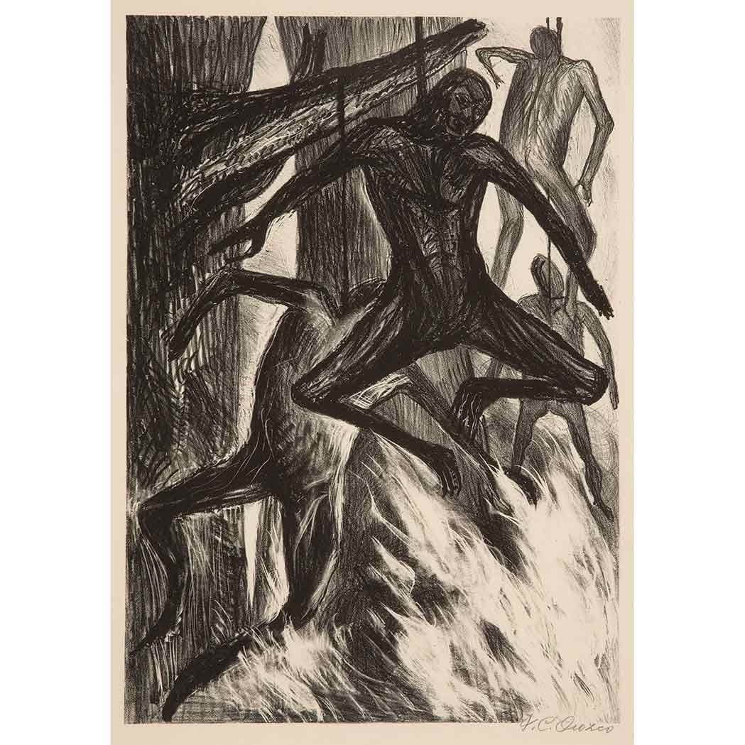 Appraisal: Jose Clemente Orozco - THE HANGED MEN HOPKINS Lithograph circa