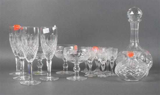 Appraisal: pieces of Waterford crystal including wine stems cordials decanter and