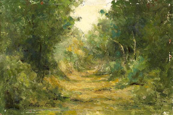 Appraisal: Lucien Chantrelle French th Century A Forest Path oil on