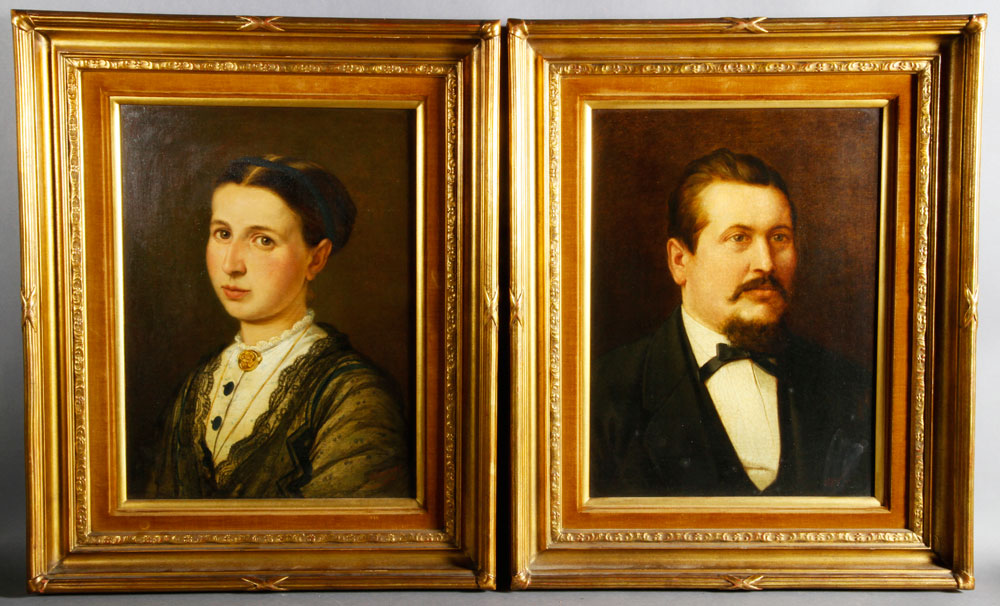 Appraisal: - Two th C Portraits O C Lot of two