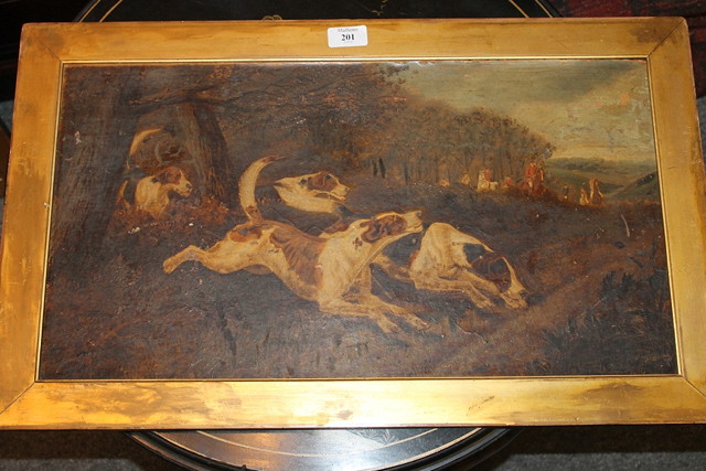 Appraisal: A pair of Victorian oileographs showing hunting scenes with dogs