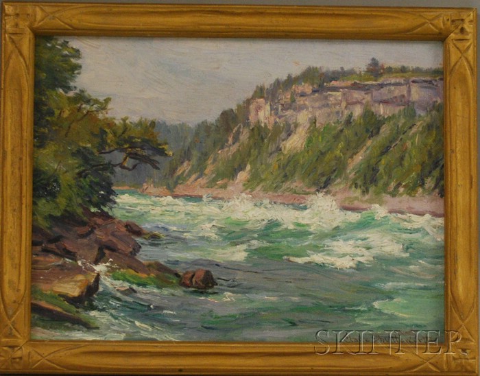 Appraisal: Claire Shuttleworth American - Looking North - Whirlpool Rapids Signed