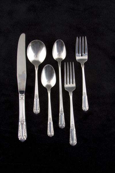 Appraisal: State House Inaugural Sterling Flatware Service pieces including knives forks