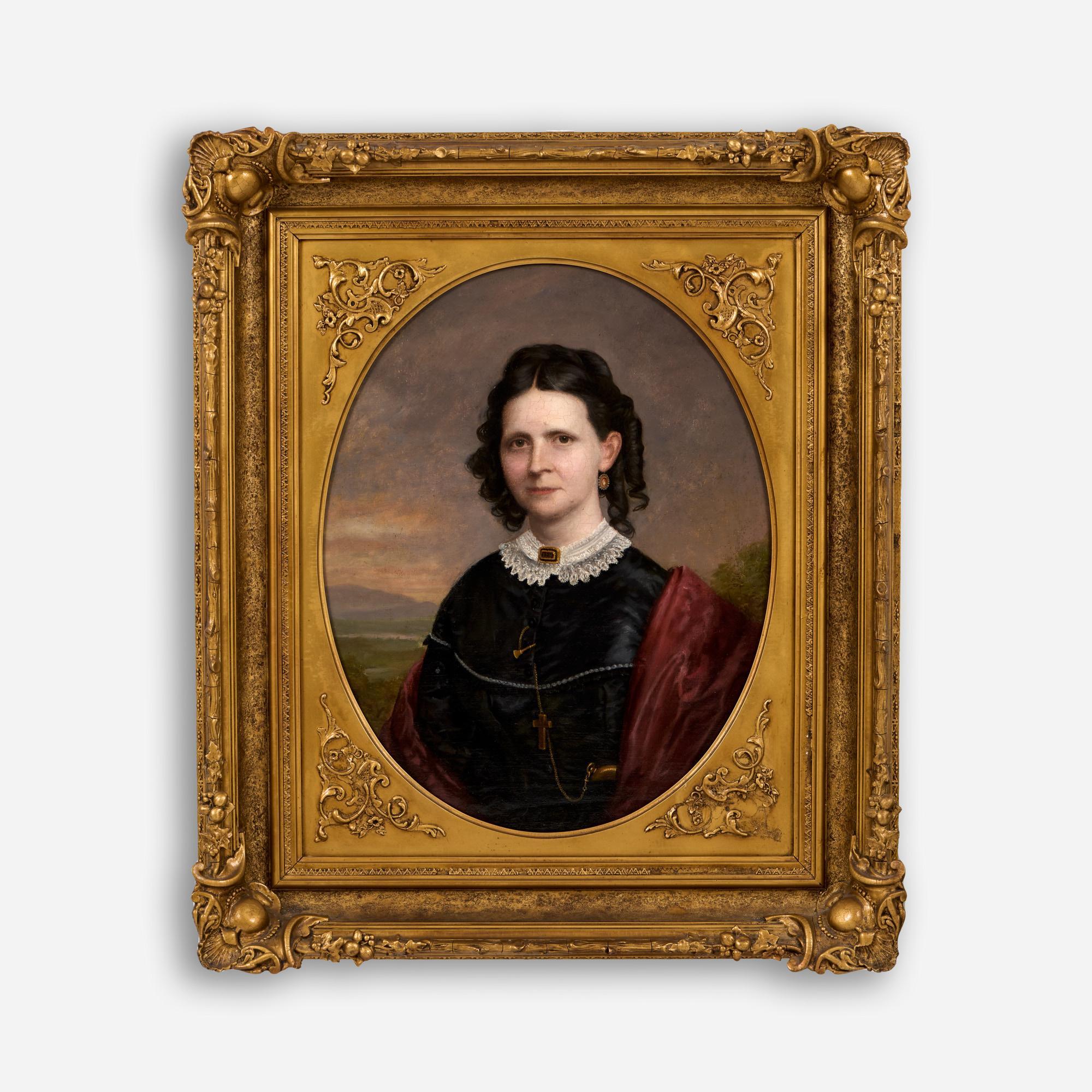 Appraisal: FINE VICTORIAN OIL PORTRAIT OF A LADY A fine half-length