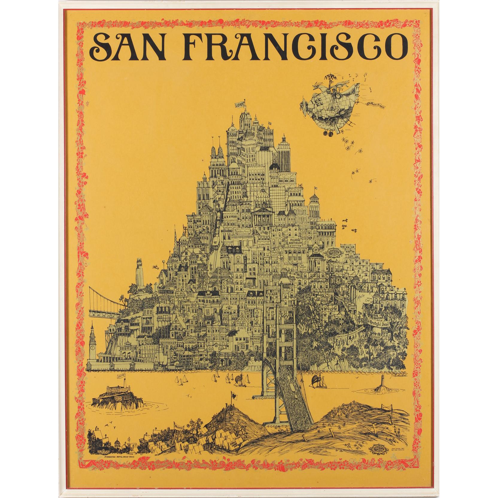 Appraisal: Vintage San Francisco Poster Dave Schiller for Sparta Graphics presented