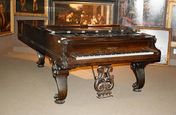 Appraisal: A Chickering rosewood concert grand piano late th century height