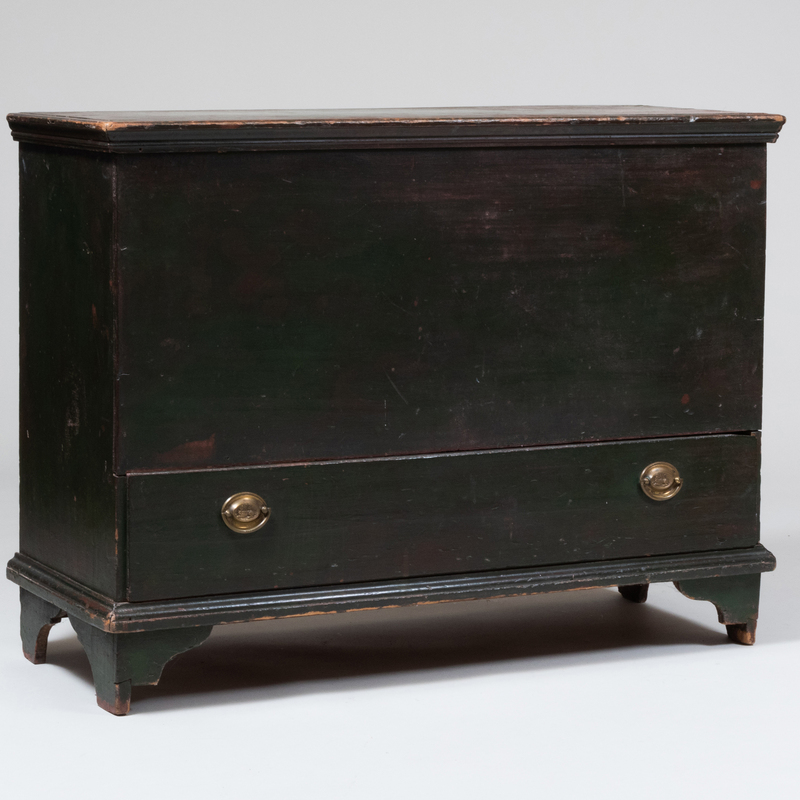 Appraisal: American Federal Dark Green Painted Chest x x in Condition