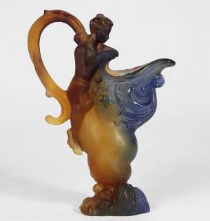 Appraisal: Daum France 'Mythologie' ewer in the Neoclassical taste Daum France