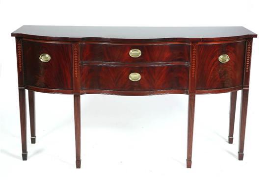 Appraisal: THOMASVILLE SIDEBOARD Mahogany with a serpentine front and two drawers