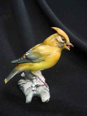 Appraisal: Porcelain Figurine of a Bird cedar wax wing '' excellent