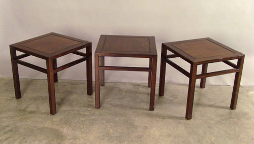 Appraisal: Three Saybolt Cleland mahogany stands h w