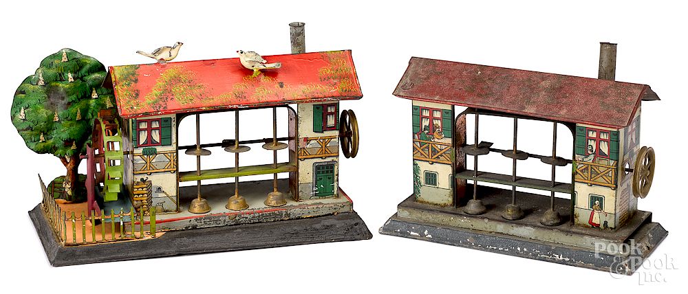 Appraisal: Two stamp works steam toy accessories Mohr Krauss painted and