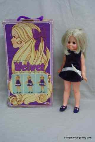 Appraisal: 's Ideal Doll Velvet w Hair That Grows BoxThis is