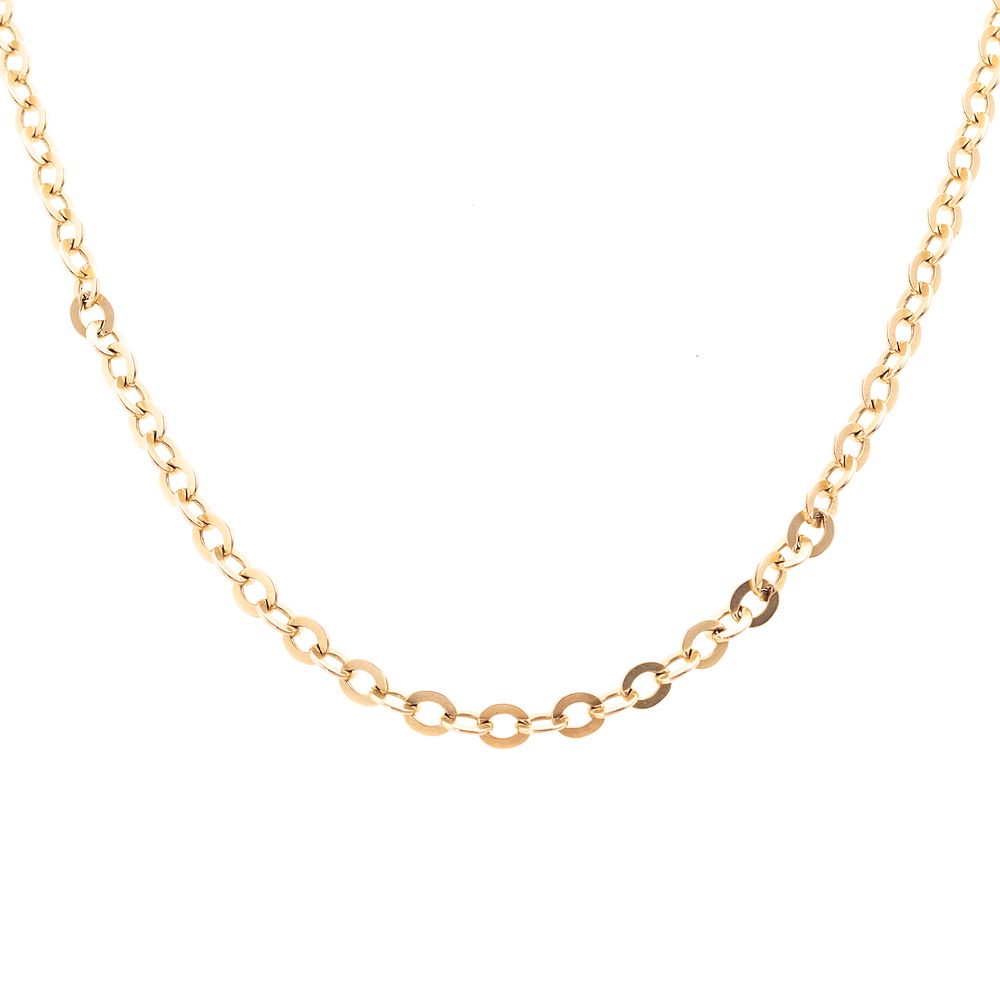 Appraisal: A Flat Oval Link Necklace in K K yellow gold