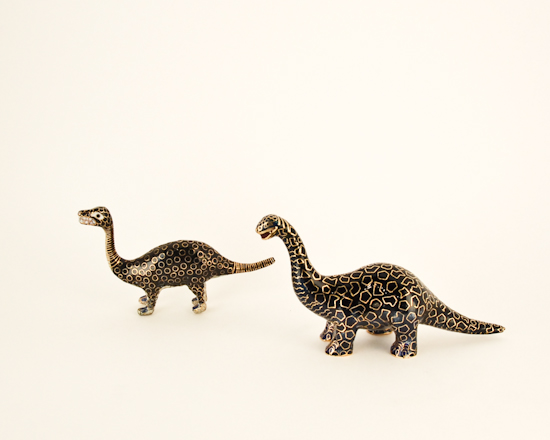 Appraisal: Cloisonne Dinosaurs one is H L other is H L