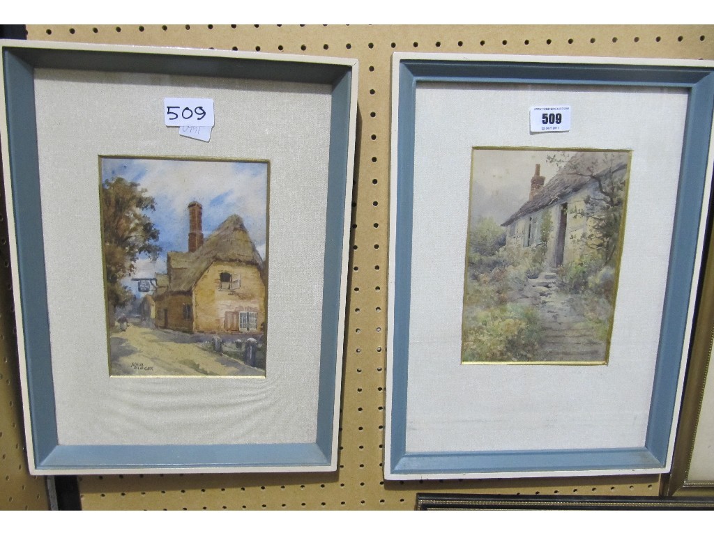 Appraisal: Two watercolours one signed NELLIE BLACKLARK the other attributed to