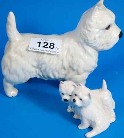 Appraisal: Beswick West Highland Terrier Model and a Pair of West