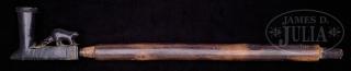 Appraisal: MID NINETEENTH CENTURY CHIPPEWA EFFIGY PIPE MID NINETEENTH CENTURY CHIPPEWA