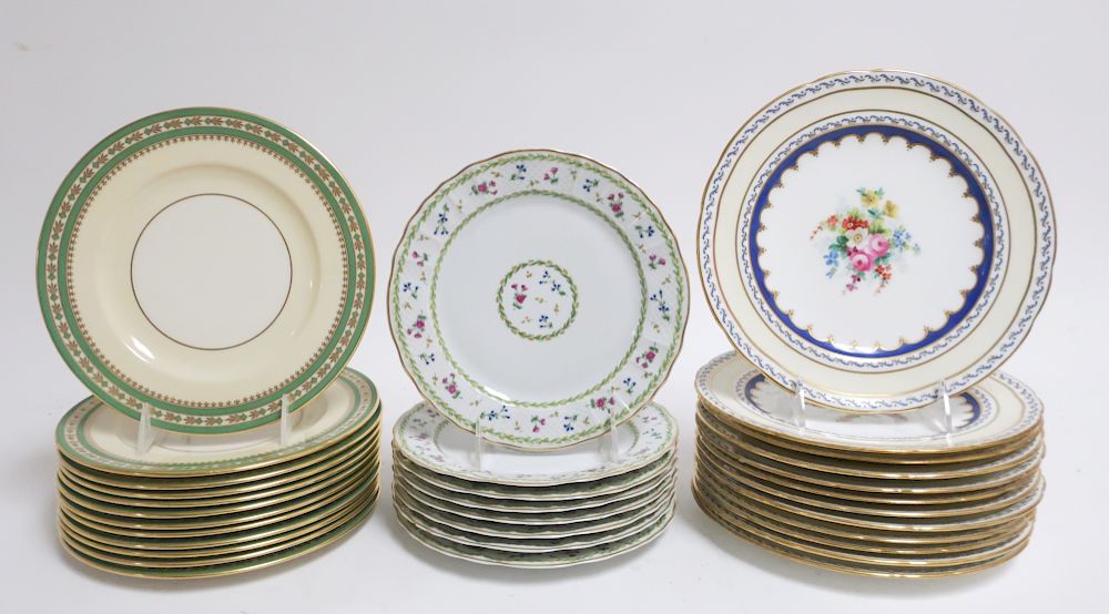 Appraisal: Mixed Collection Porcelain Luncheon Salad Plates Mintons England Davis Collamore