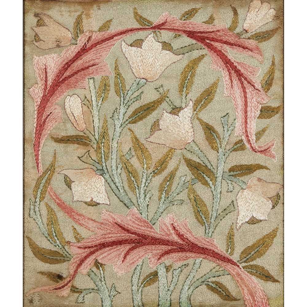 Appraisal: MAY MORRIS - FOR MORRIS CO EMBROIDERED PANEL CIRCA worked