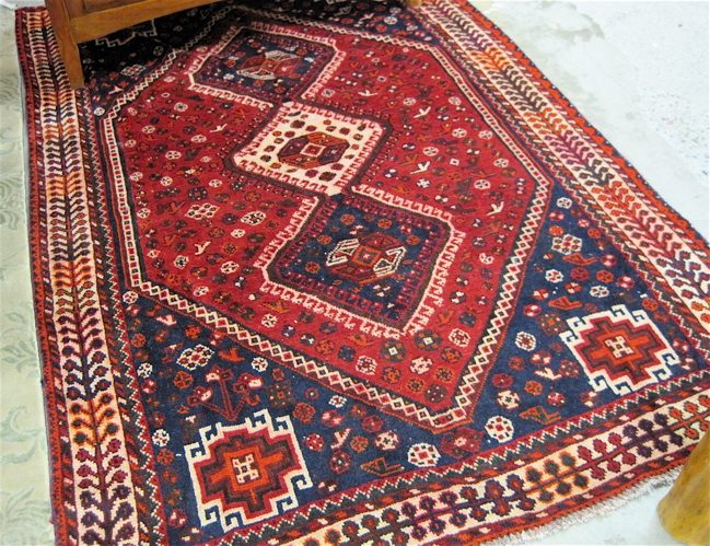 Appraisal: PERSIAN SHIRAZ AREA RUG Fars Province south central Iran hand