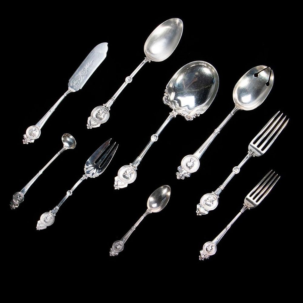 Appraisal: A sterling silver flatware service A sterling silver flatware service