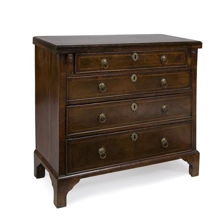 Appraisal: George II Walnut Bachelor's Chest of Drawers Estimate -