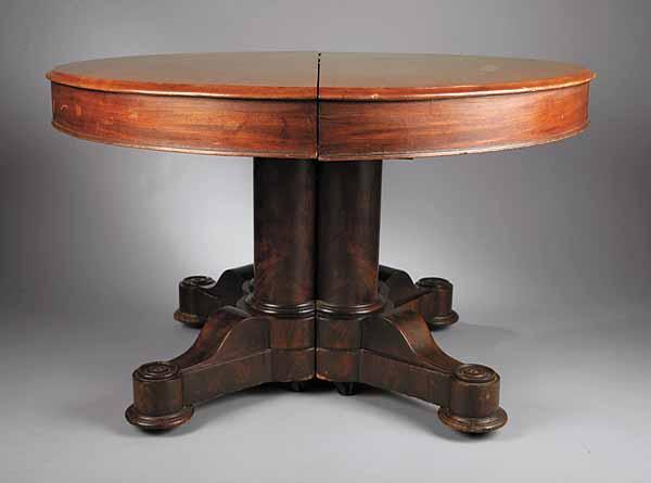 Appraisal: An American Gothic Mahogany Extension Dining Table early-to-mid th c